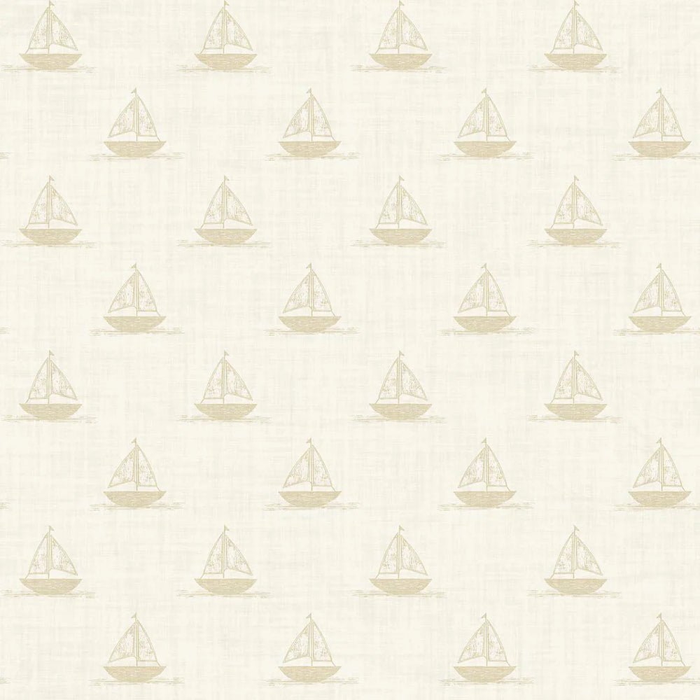 Sail Away Wallpaper - Sand - LAN100303 - Lucie Annabel - Premier Wallcovering