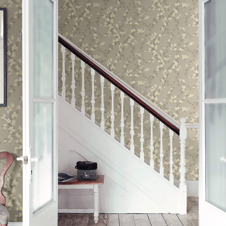 Sakura Wallpaper - Metal - Little Greene - 0247SAMETAL - Premier Wallcovering