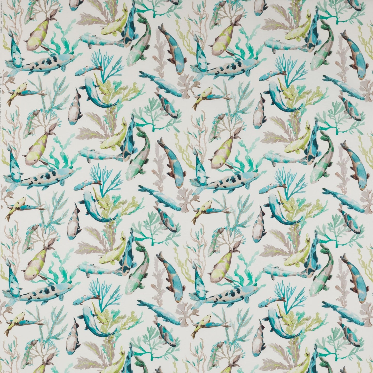 Salina Fabric - Aqua - Manuel Canovas - 04910/05 - Premier Wallcovering