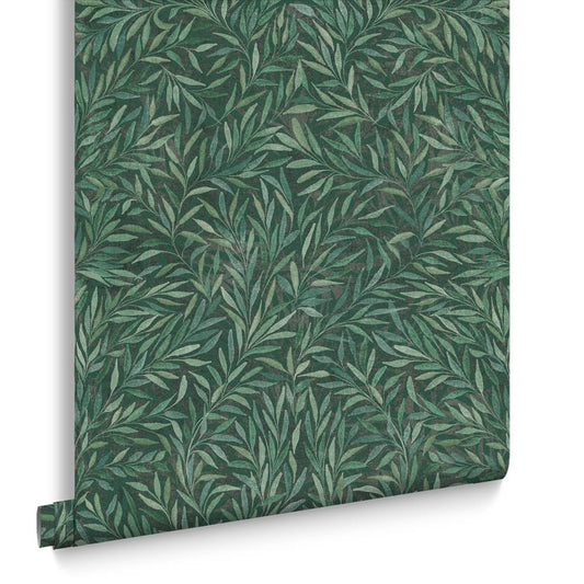 Salix Leaves Wallpaper - Green - Graham & Brown - 121439 - Premier Wallcovering