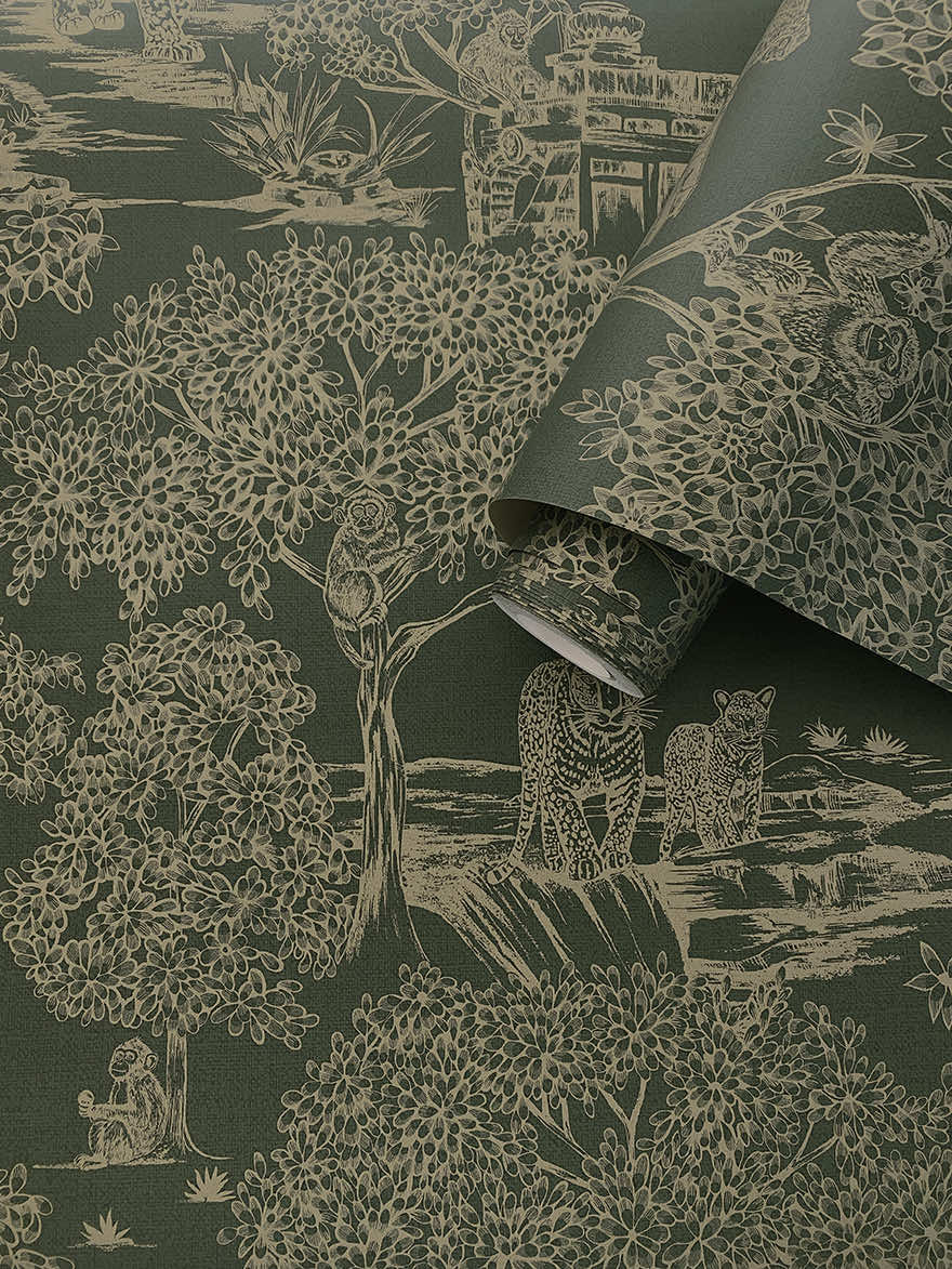 Samar Wallpaper - Green - Holden Décor - 91811 - Premier Wallcovering