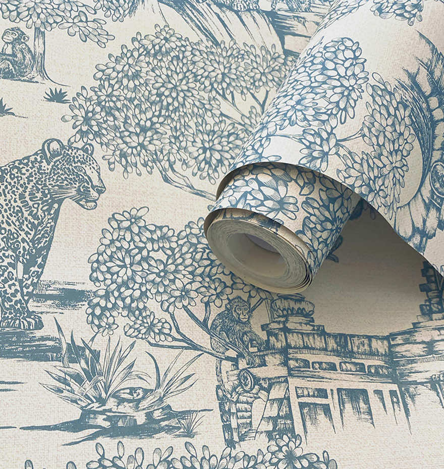 Samar Wallpaper - Light Blue - Holden Décor - 91812 - Premier Wallcovering