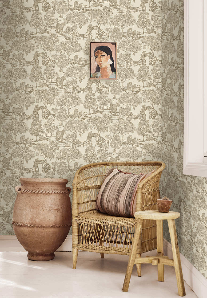 Samar Wallpaper - Neutral - Holden Décor - 91810 - Premier Wallcovering