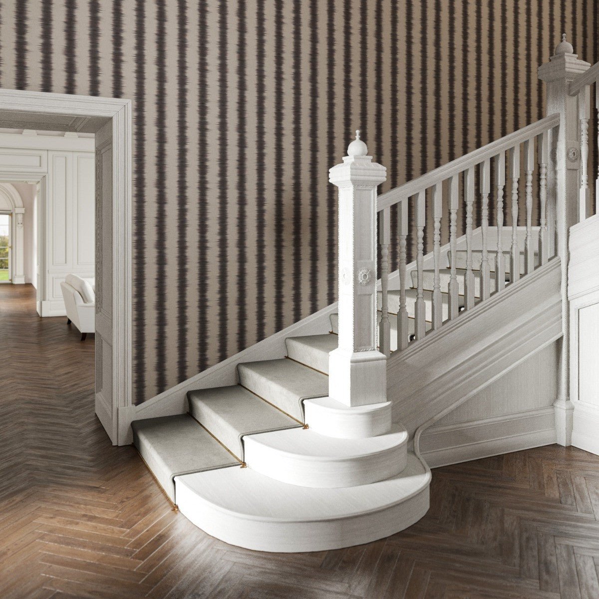 Samarkand Wallpaper - Charcoal - Warner House - Premier Wallcovering