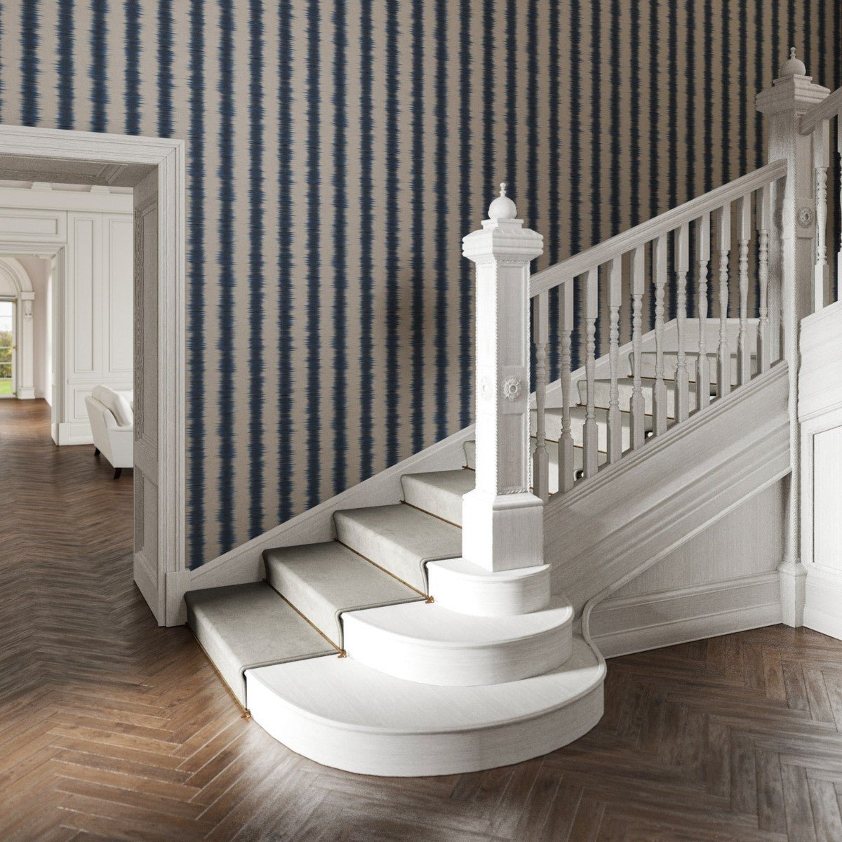 Samarkand Wallpaper - Indigo - Warner House - Premier Wallcovering