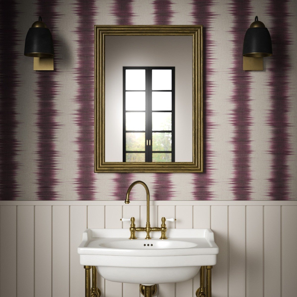 Samarkand Wallpaper - Mulberry - Warner House - Premier Wallcovering