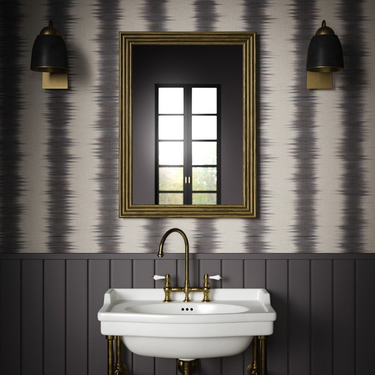 Samarkand Wallpaper - Charcoal - Warner House - Premier Wallcovering