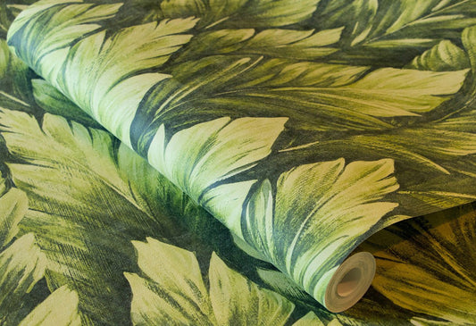 Samoa Tropical Wallpaper - Avocado - Hohenberger - 26708 - Premier Wallcovering