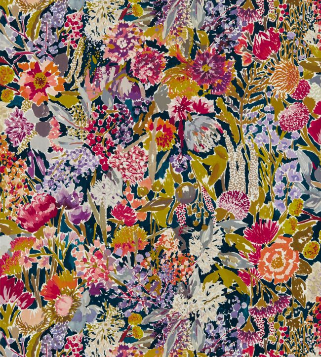 Sanguine Wallpaper - Pomegranate/Clemantine/Peony/Blueberry - HQN2112839 - Harlequin - Premier Wallcovering