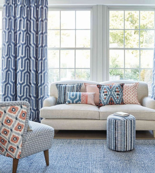 Santiago Fabric - Indigo - Baker Lifestyle - PP50442 - 1 - Premier Wallcovering