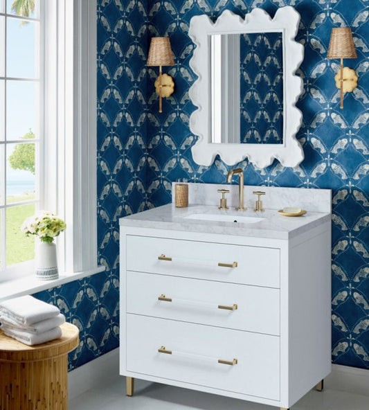 Santorini Wallpaper - Light Blue - Thibaut - T15835 - Premier Wallcovering