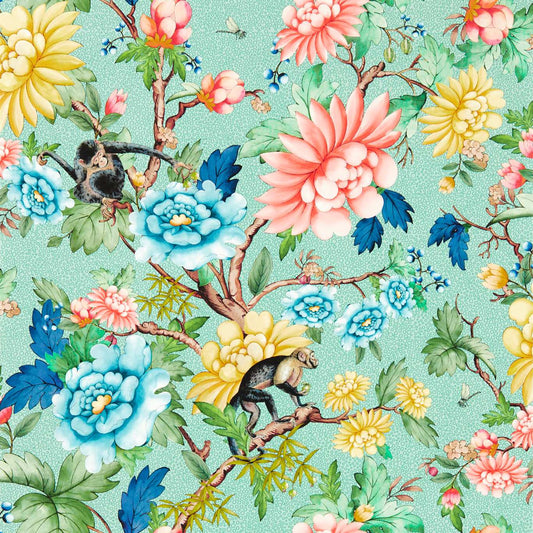 Sapphire Garden Wallpaper - Ivory - Clarke & Clarke - W0133/01 - Premier Wallcovering