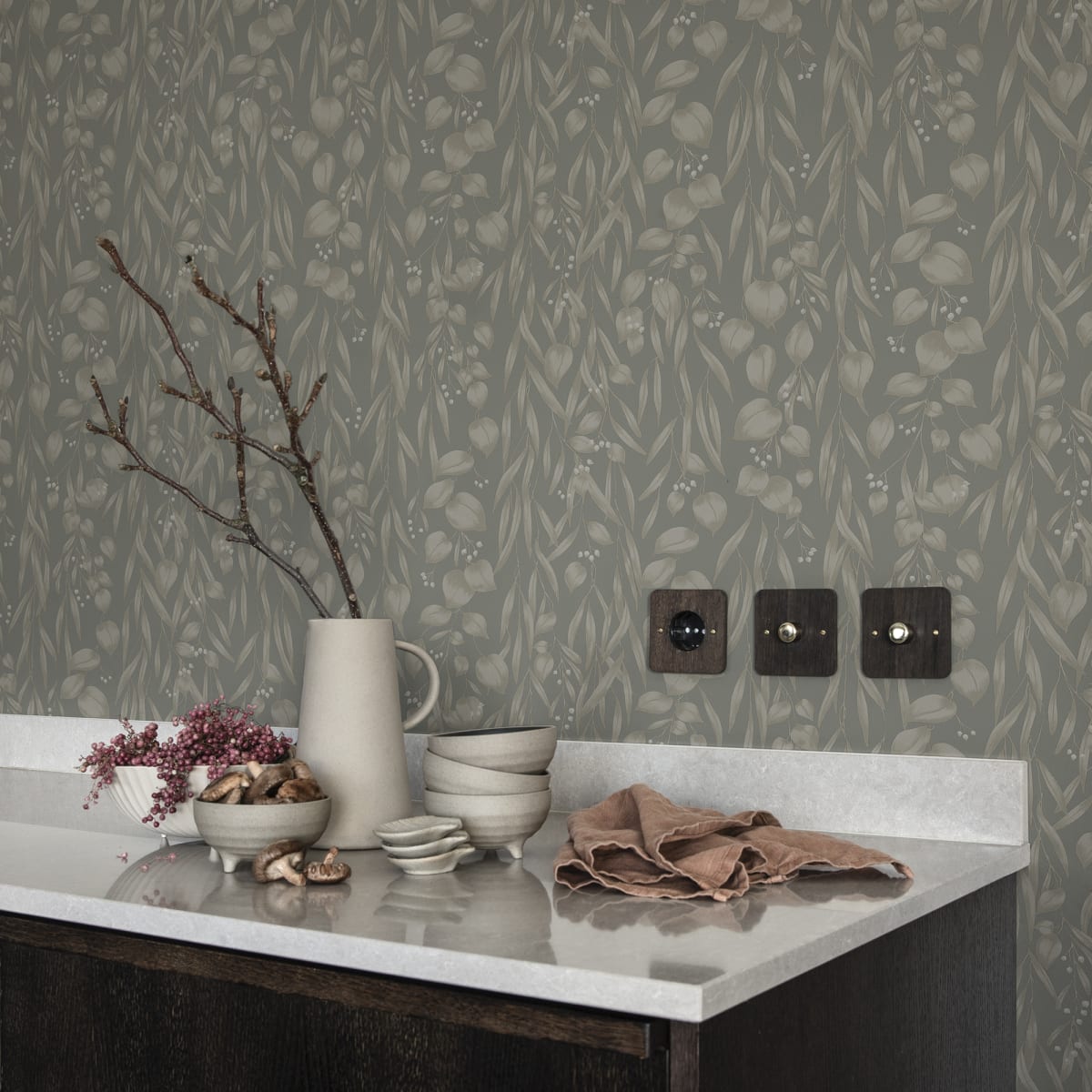 Sara Wallpaper - Sage Green - Sandberg - S10119 - Premier Wallcovering