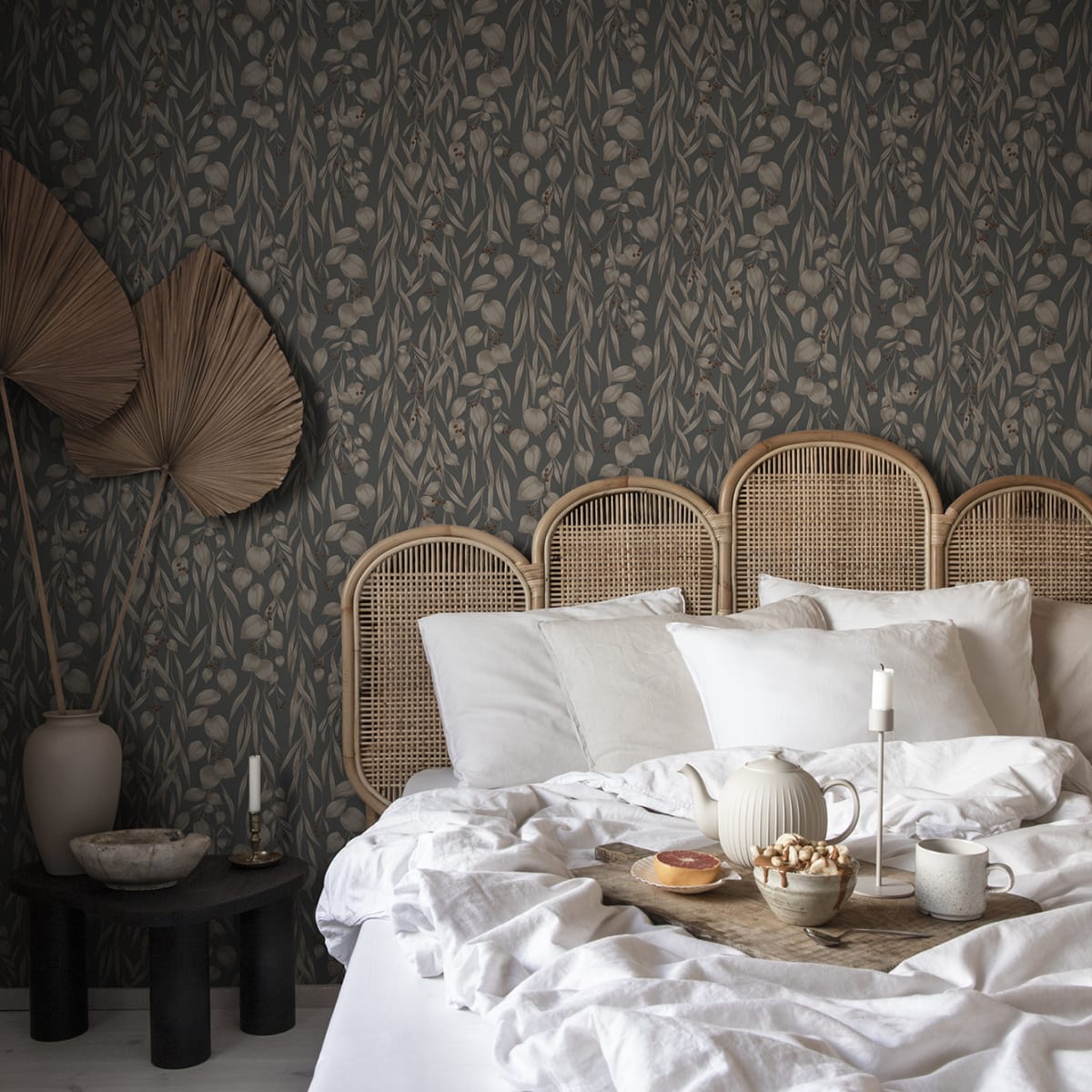 Sara Wallpaper - Indigo Blue - Sandberg - S10117 - Premier Wallcovering