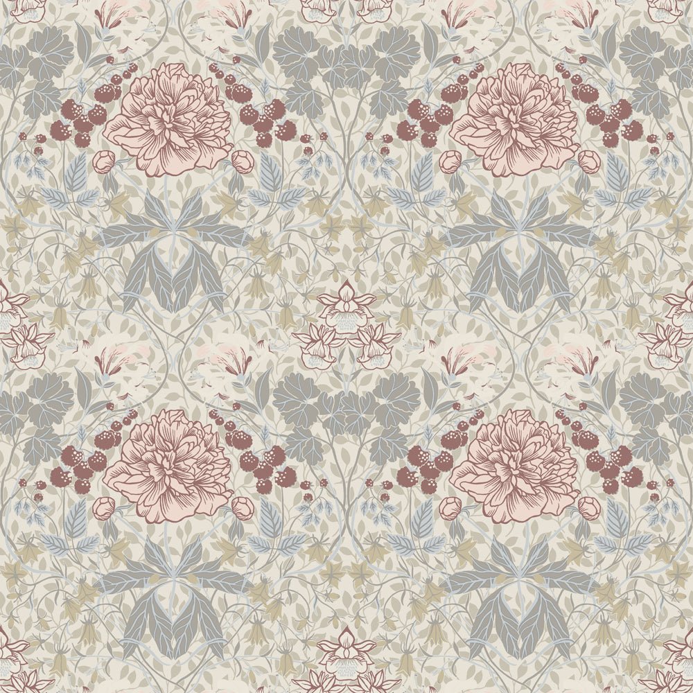 Sarah Wallpaper - Light Pink - Midbec - 28015 - Premier Wallcovering