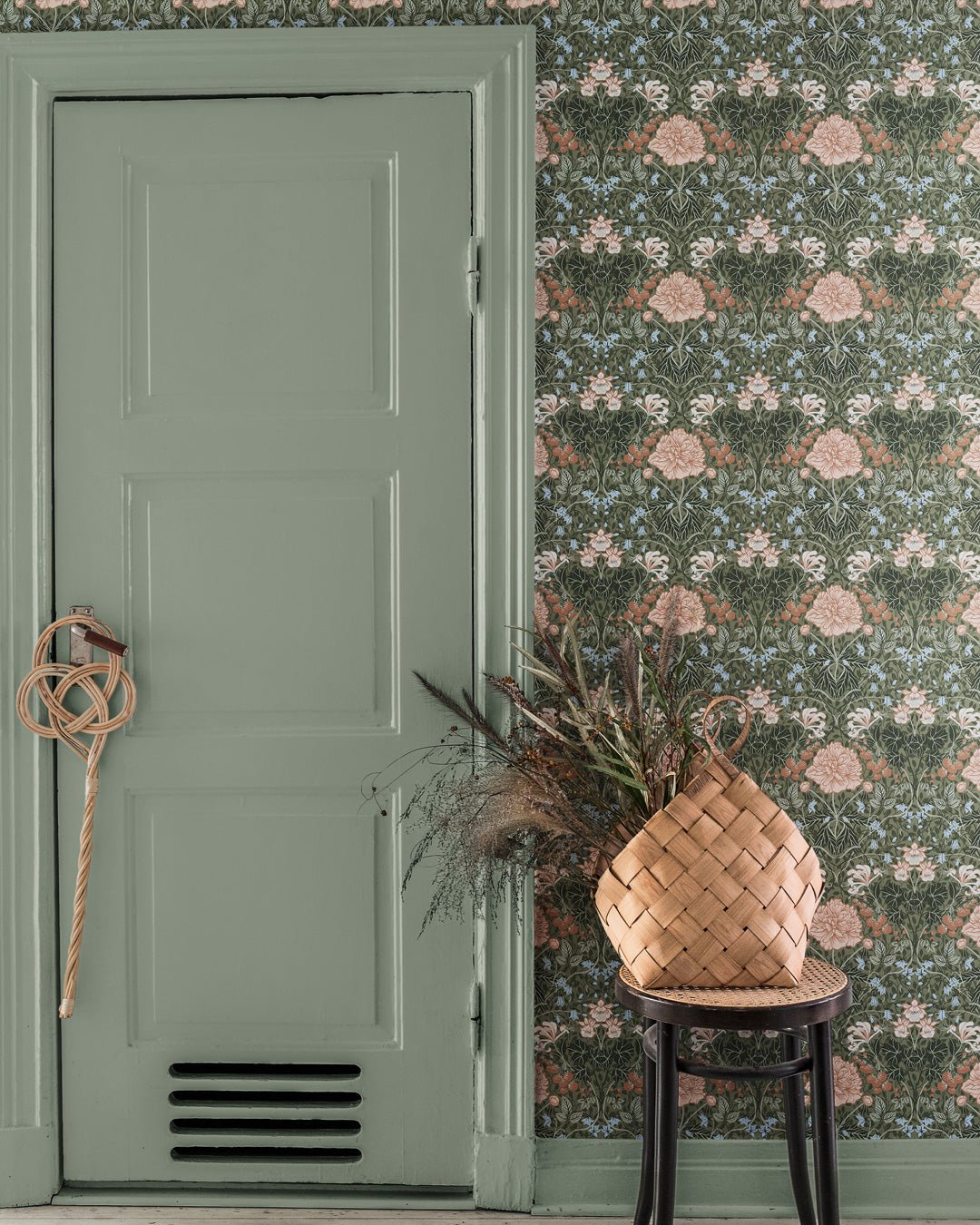 Sarah Wallpaper - Green - Midbec - 28019 - Premier Wallcovering
