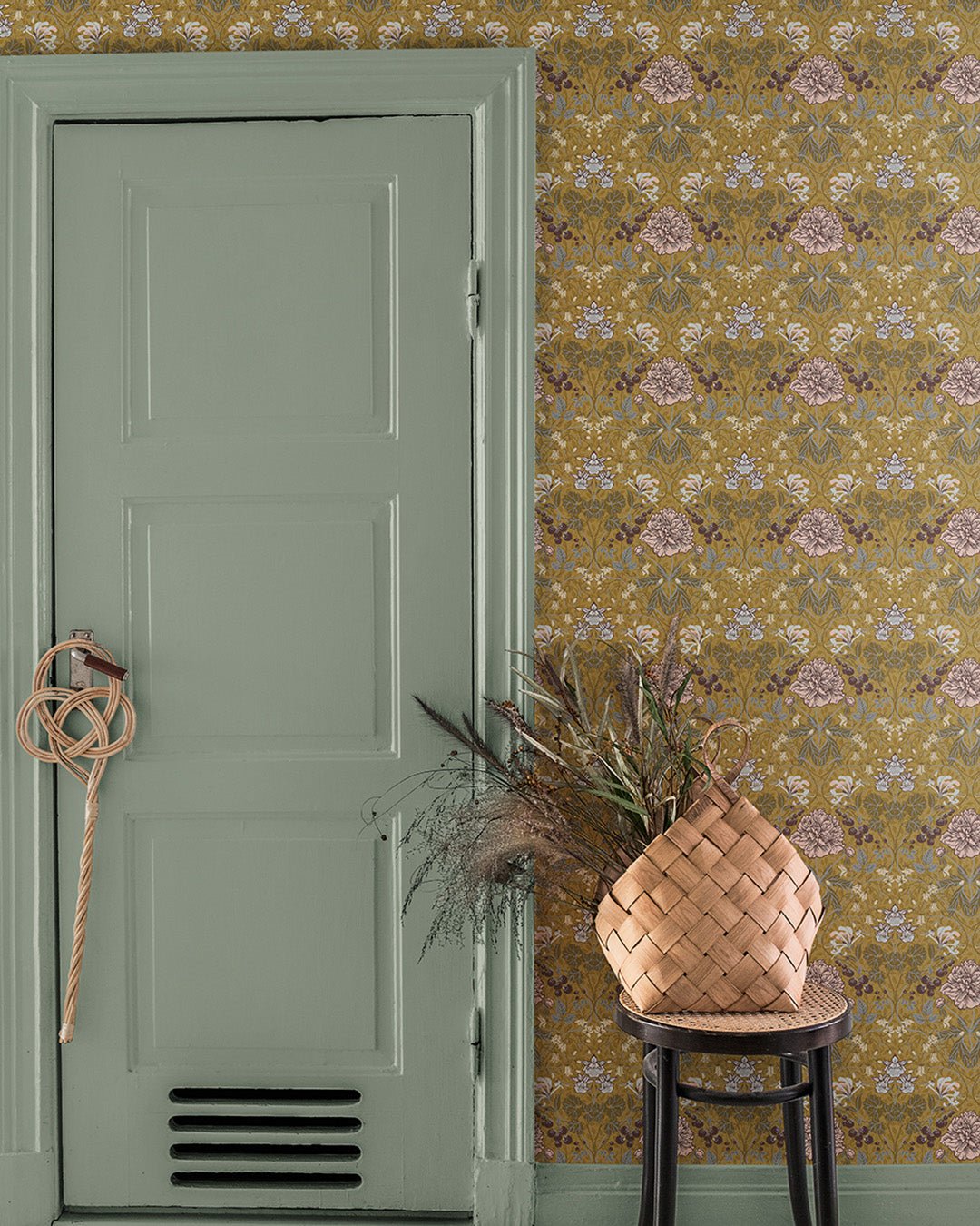 Sarah Wallpaper - Yellow - Midbec - 28016 - Premier Wallcovering