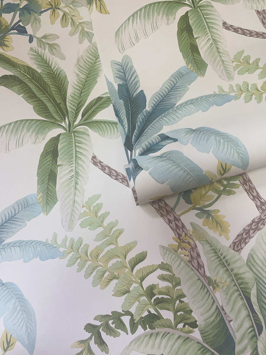 Saranda Wallpaper - Green / Cream - Holden Décor - 91824 - Premier Wallcovering
