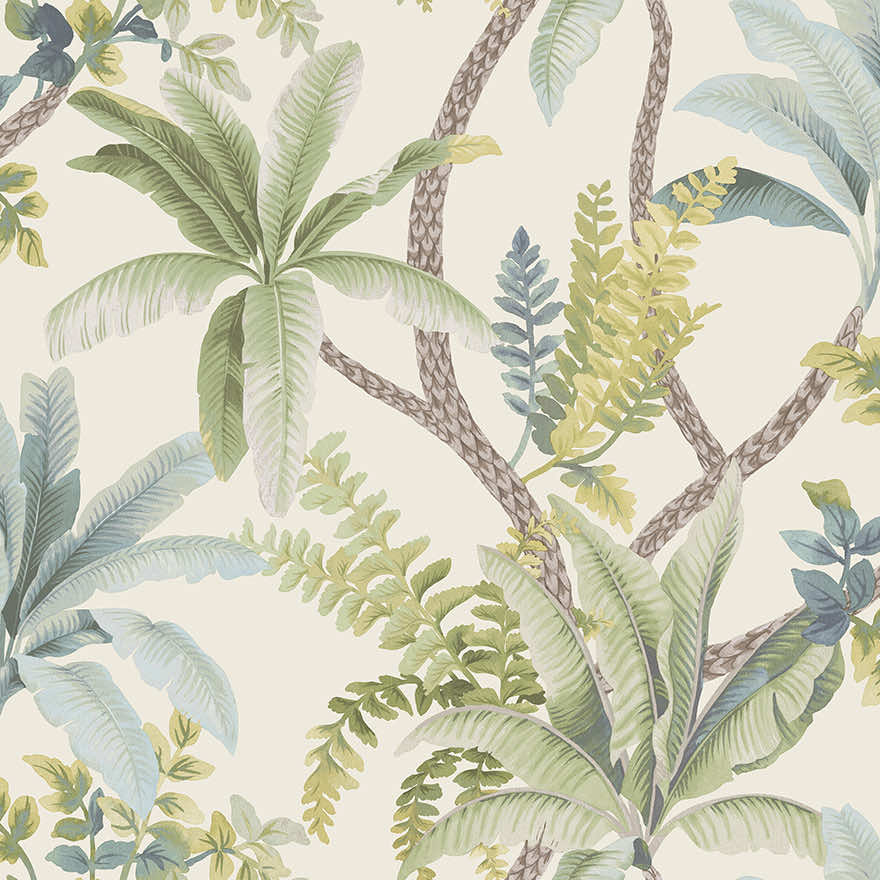 Saranda Wallpaper - Green / Cream - Holden Décor - 91824 - Premier Wallcovering