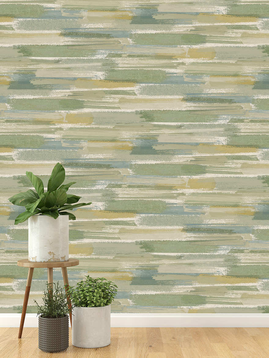 Sasso Wallpaper - Green/Yellow - Holden Décor - 91661 - Premier Wallcovering