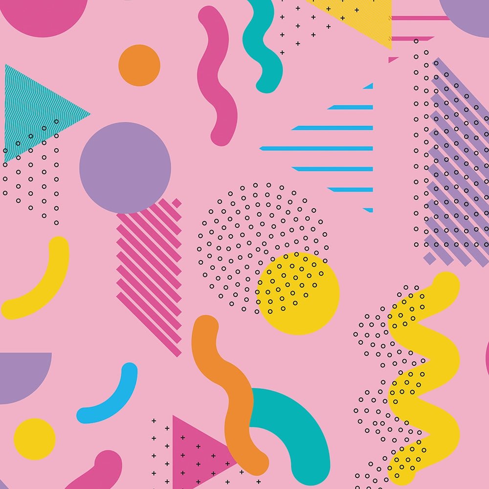 Saved By The Pattern Wallpaper - Electric Brights on Bubblegum Pink - Lust Home - LH900528 - Premier Wallcovering