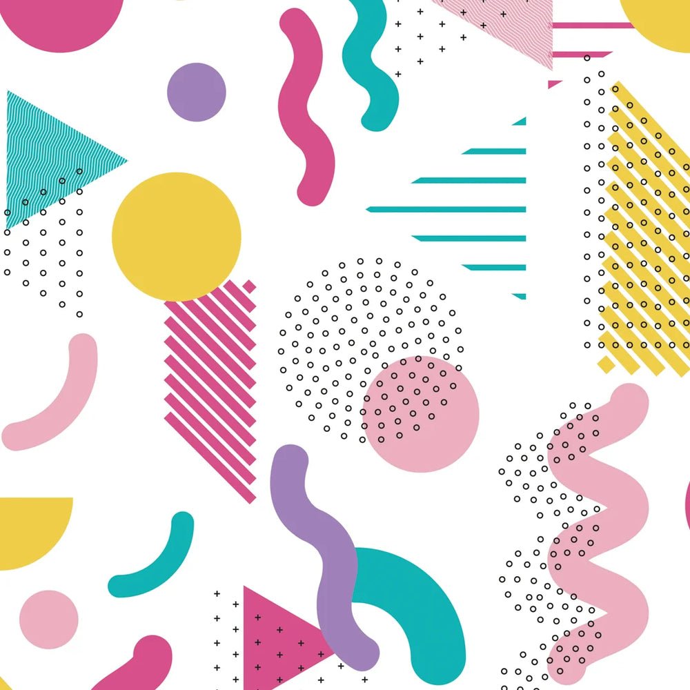 Saved By The Pattern Wallpaper - Electric Brights on Glow White - Lust Home - LH900529 - Premier Wallcovering