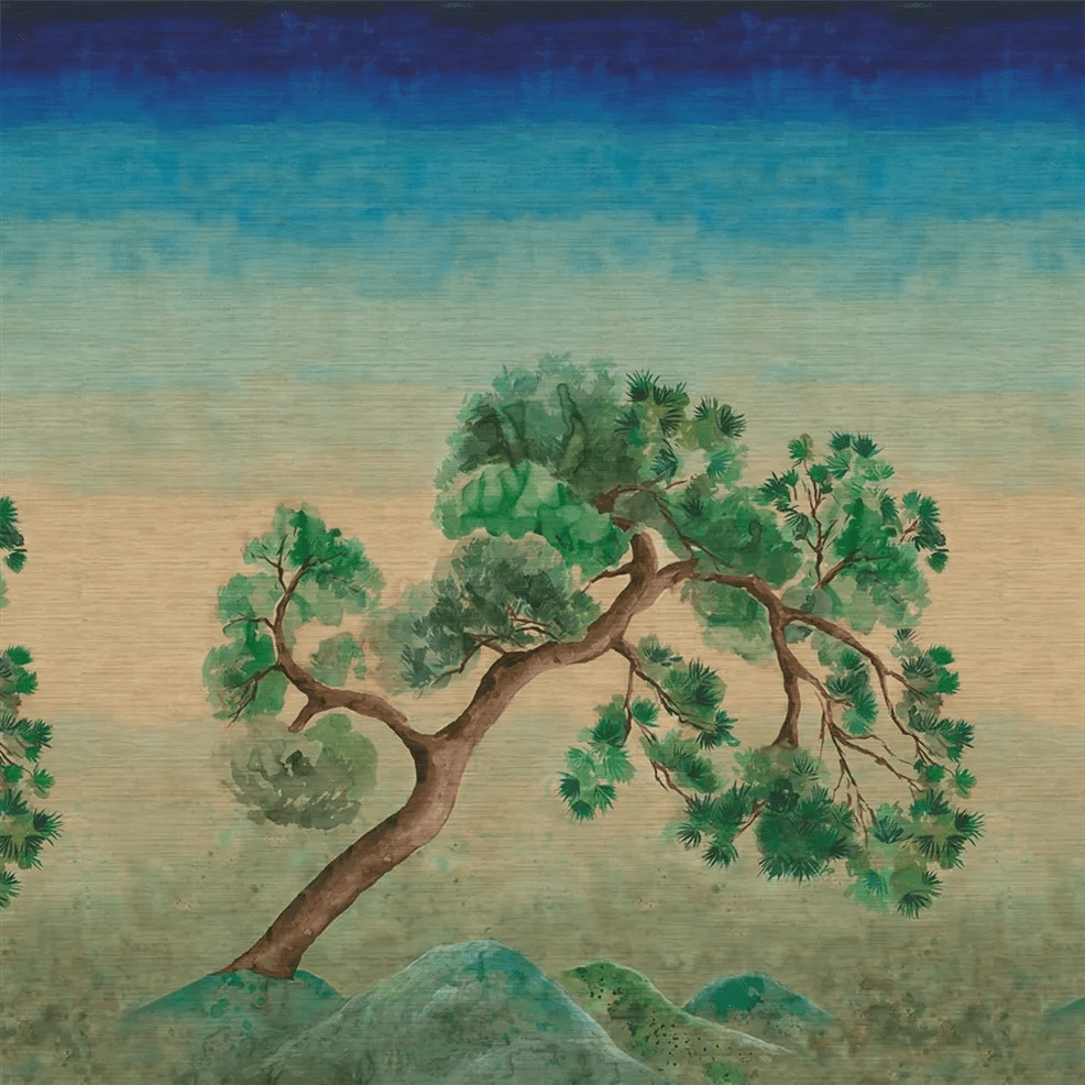 Scene D Arbre Grasscloth Wallpaper - Elm - PDG1181/01 - Designers Guild - Premier Wallcovering
