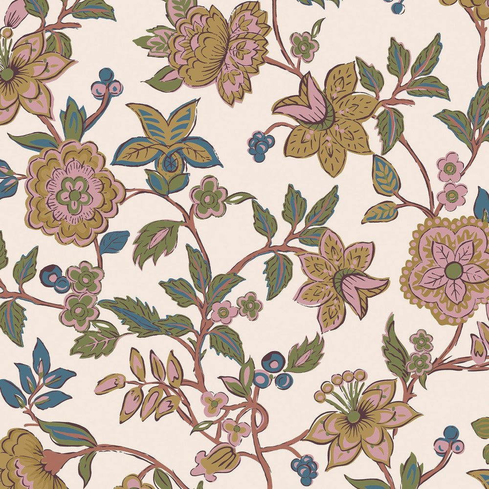 Scot Floral Wallpaper - Cream - Joules - 128929 - Premier Wallcovering