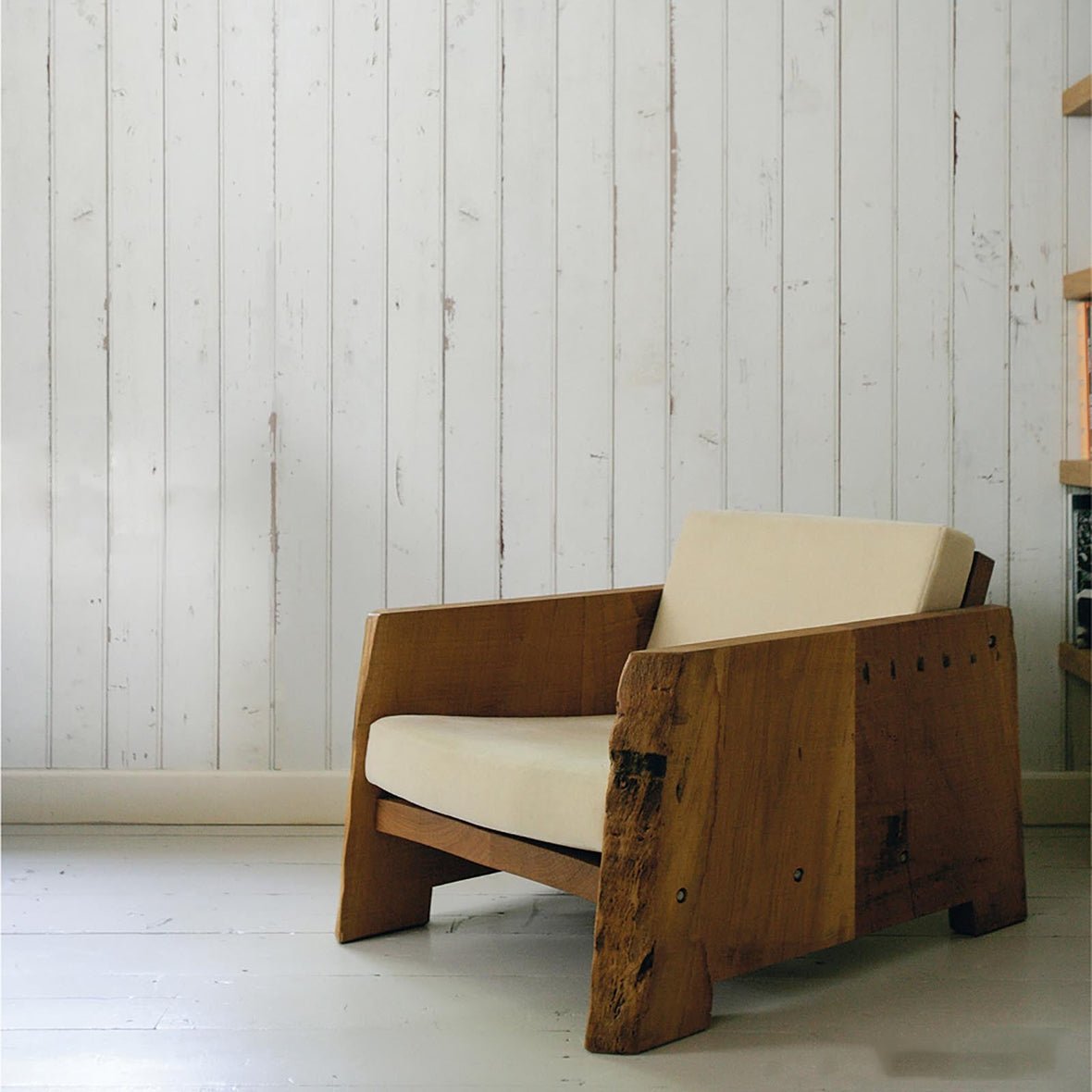 Scrapwood Wallpaper - White - NLXL - PHE - 08 - Premier Wallcovering