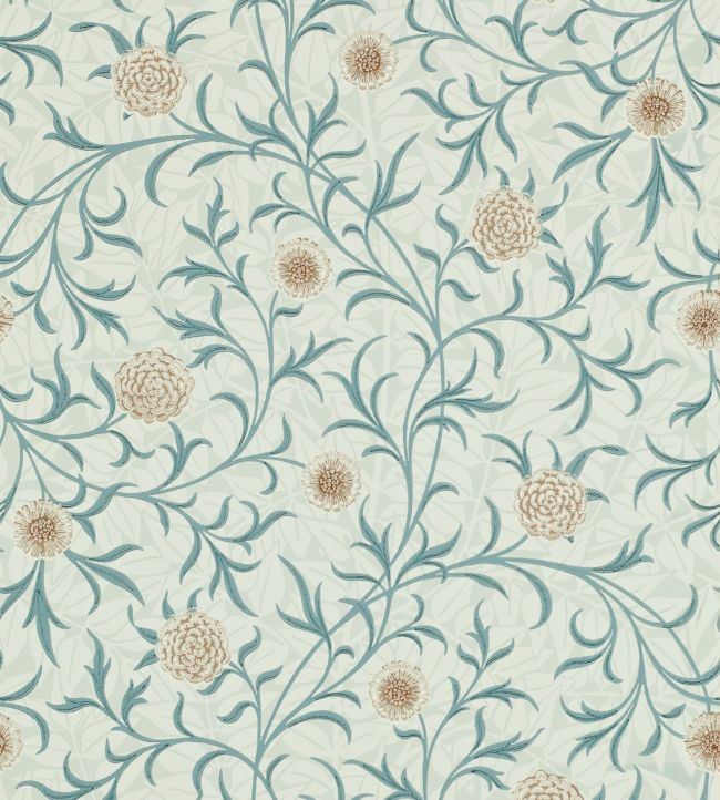 Scroll Wallpaper - Loden/Slate - 210362 - Morris & Co - Premier Wallcovering