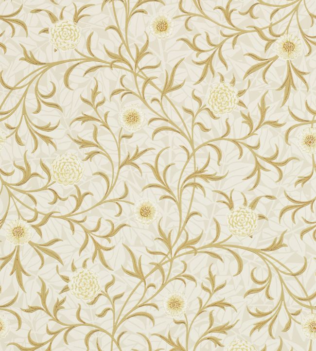 Scroll Wallpaper - Vellum/Biscuit - 210363 - Morris & Co - Premier Wallcovering