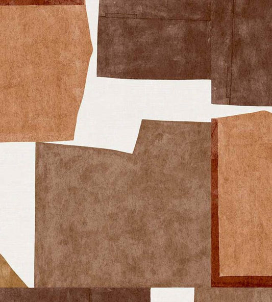Sea Collage Vinyl Wallpaper - Rust - Christopher Farr Cloth - CFW228 - 02 - Premier Wallcovering