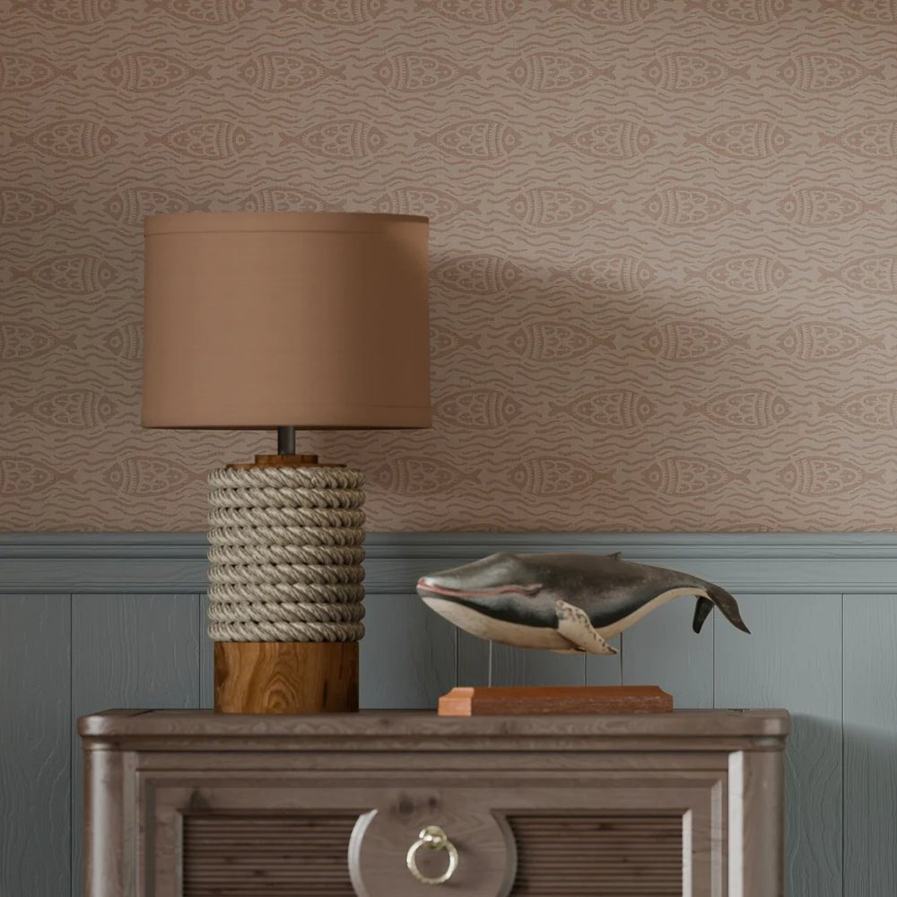 Sea of Bream Wallpaper - Lady Coral - LAN100289 - Lucie Annabel - Premier Wallcovering
