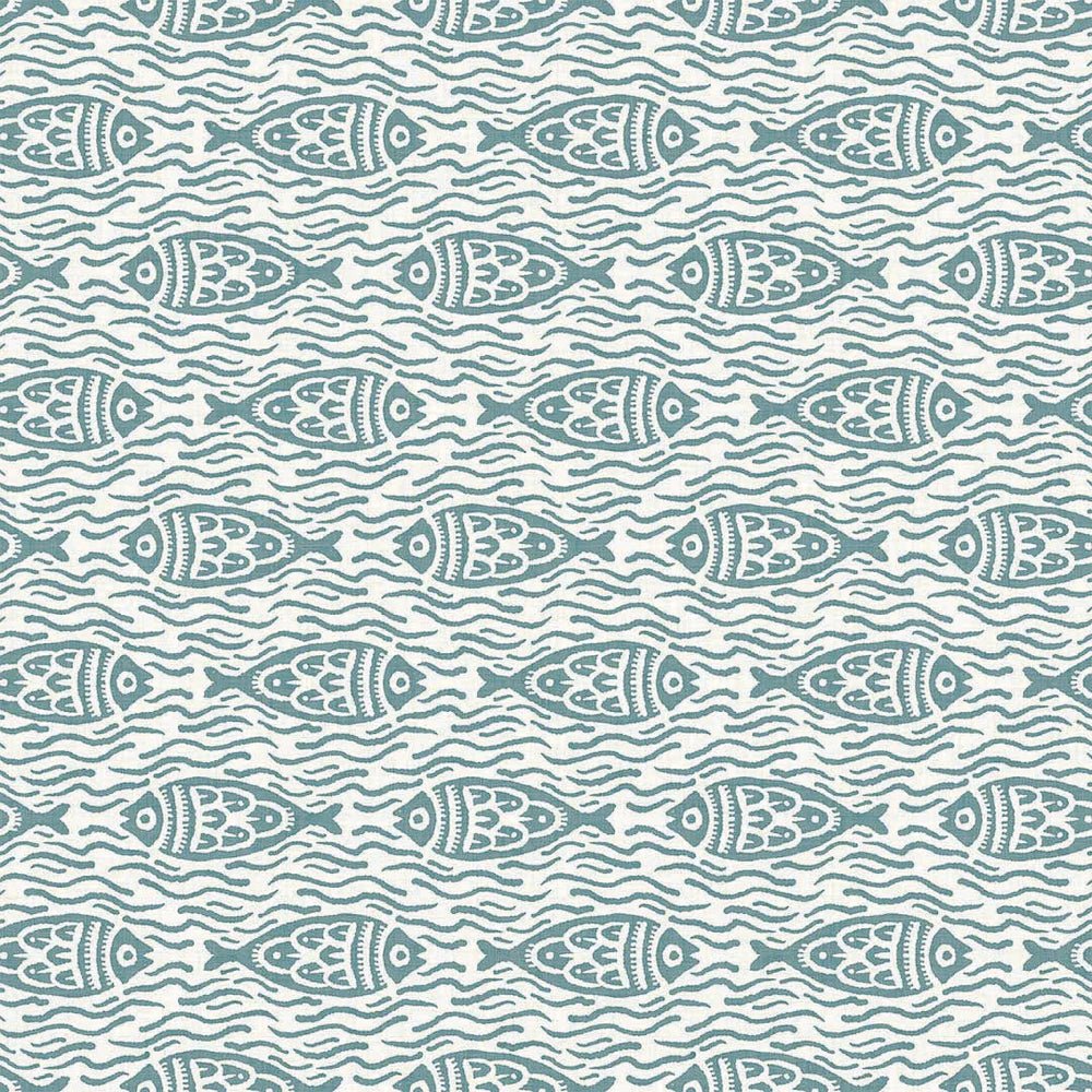 Sea of Bream Wallpaper - Teal - LAN100292 - Lucie Annabel - Premier Wallcovering