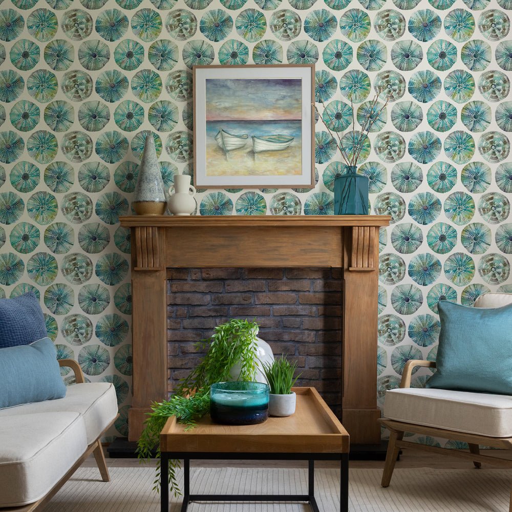 Sea Urchin Wallpaper - Kelpie - Voyage Maison - SEAURCH/WPO/KEL - Premier Wallcovering