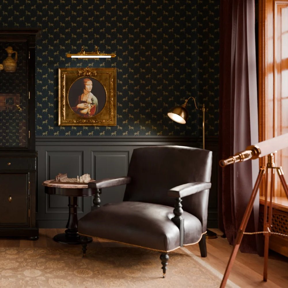 Seabiscuit Wallpaper - Oxford Blue - LAN100255 - Lucie Annabel - Premier Wallcovering