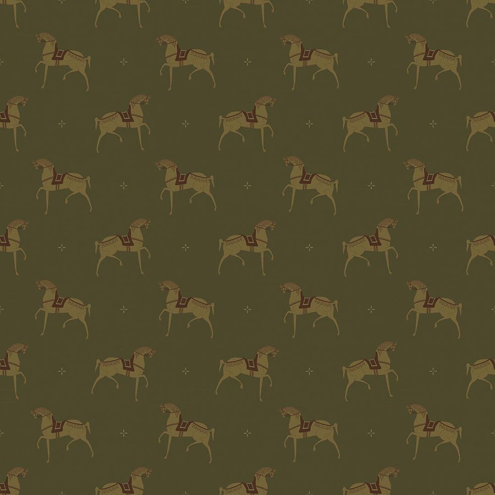 Seabiscuit Wallpaper - Gentleman Green - LAN100253 - Lucie Annabel - Premier Wallcovering