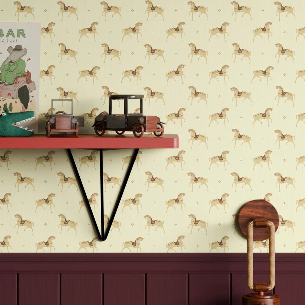 Seabiscuit Wallpaper - Sand - LAN100256 - Lucie Annabel - Premier Wallcovering