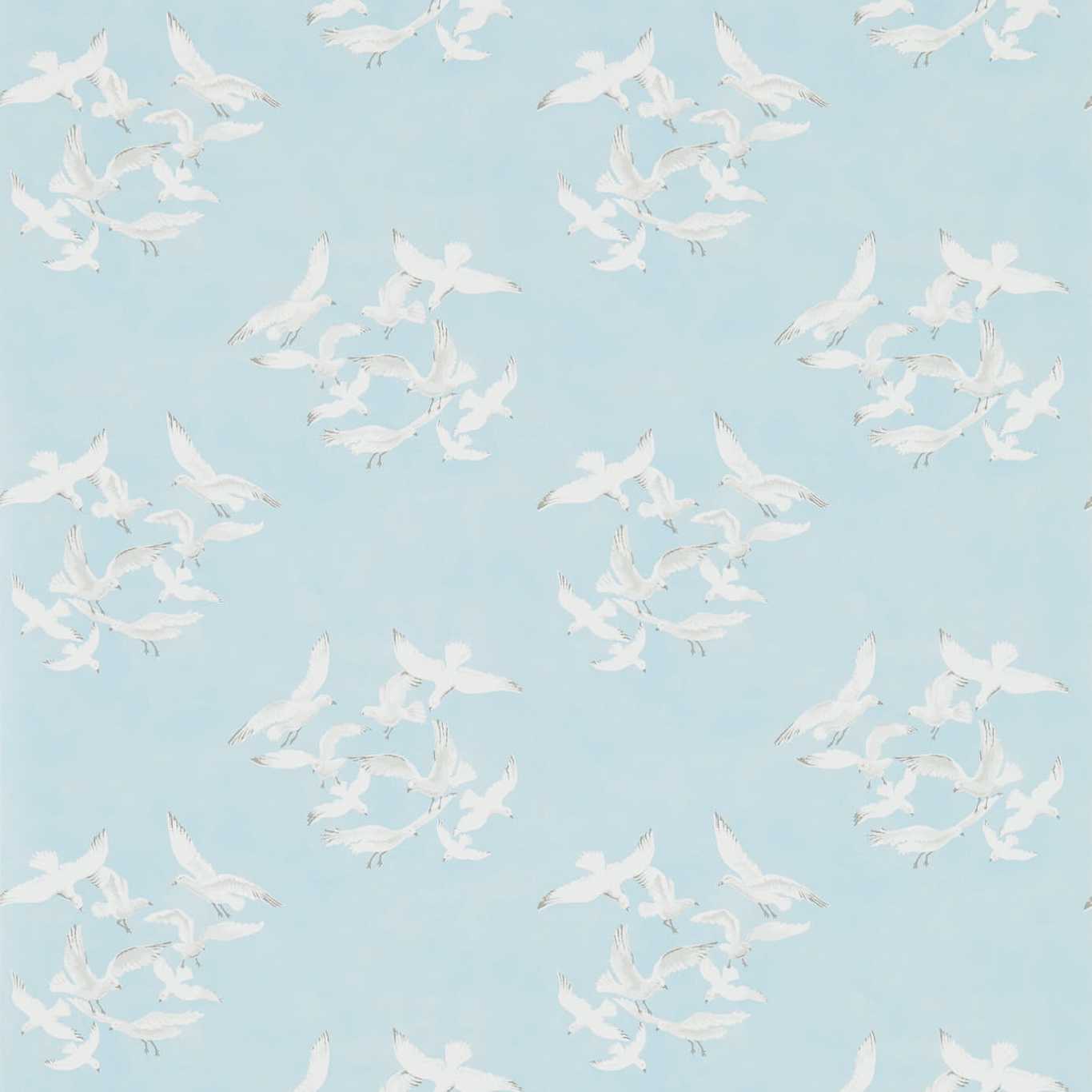 Seagulls Wallpaper - Blue - DVIN214585 - Sanderson - Premier Wallcovering