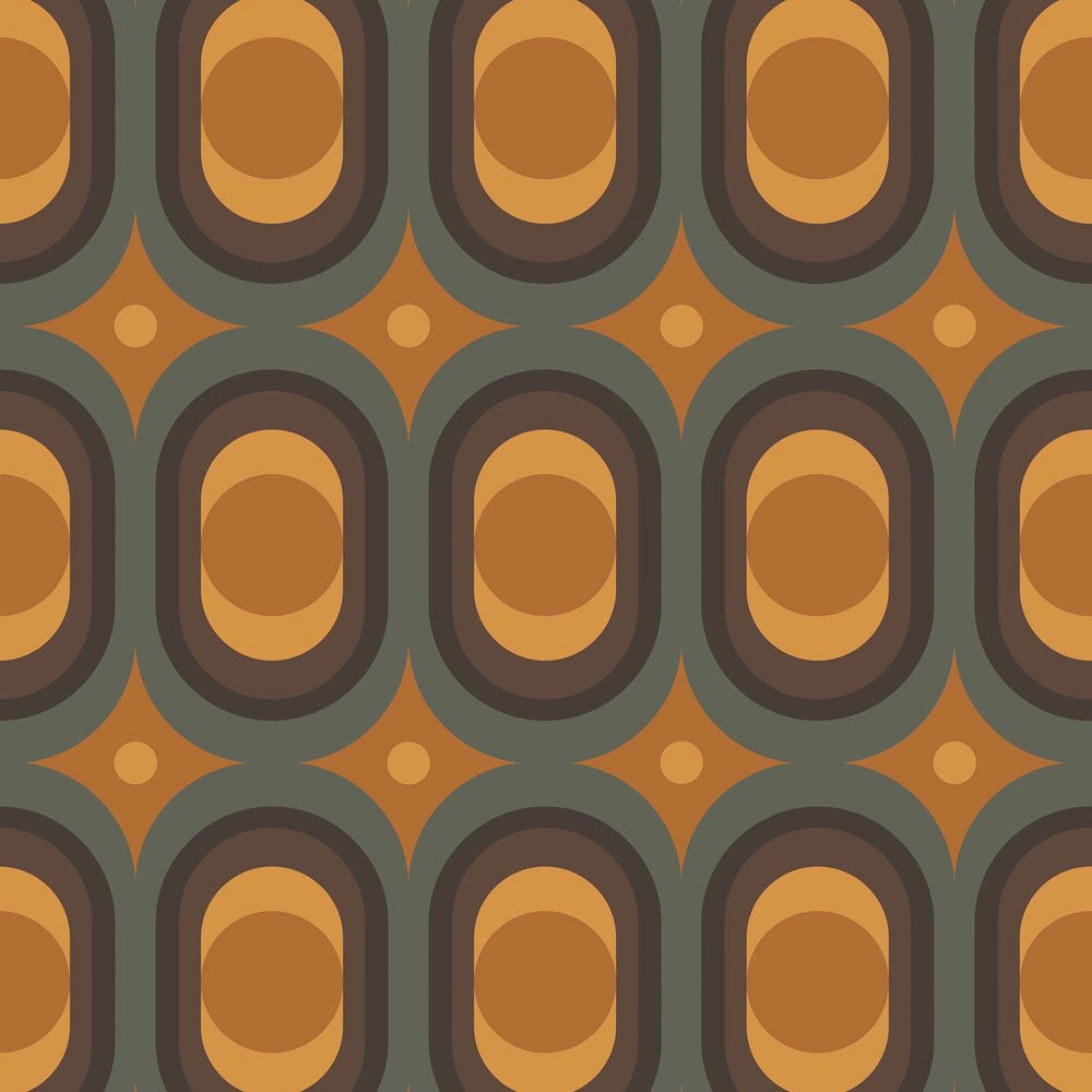 Seahorn Wallpaper - Earthy Orange, Pine & Chocolate - Lust Home - LH900512 - Premier Wallcovering