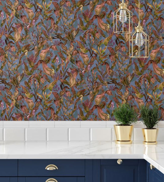 Seahorse Mangrove Wallpaper - Autumnal - Brand McKenzie - BMHD002/08A - Premier Wallcovering