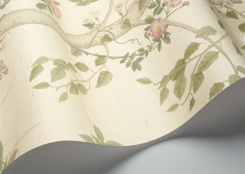 Seasonal Woods Grasscloth Wallpaper - Oat Natural Grasscloth - 120/6019G - Cole & Son - Premier Wallcovering