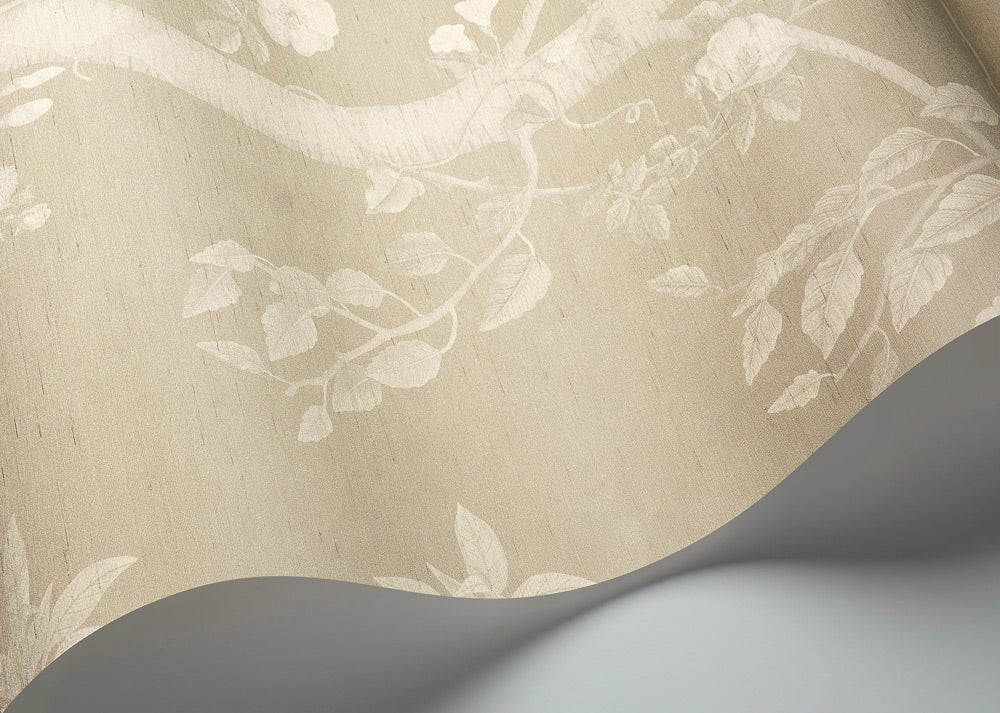 Seasonal Woods Silk Wallpaper - Platinum Silk - 120/6023S - Cole & Son - Premier Wallcovering