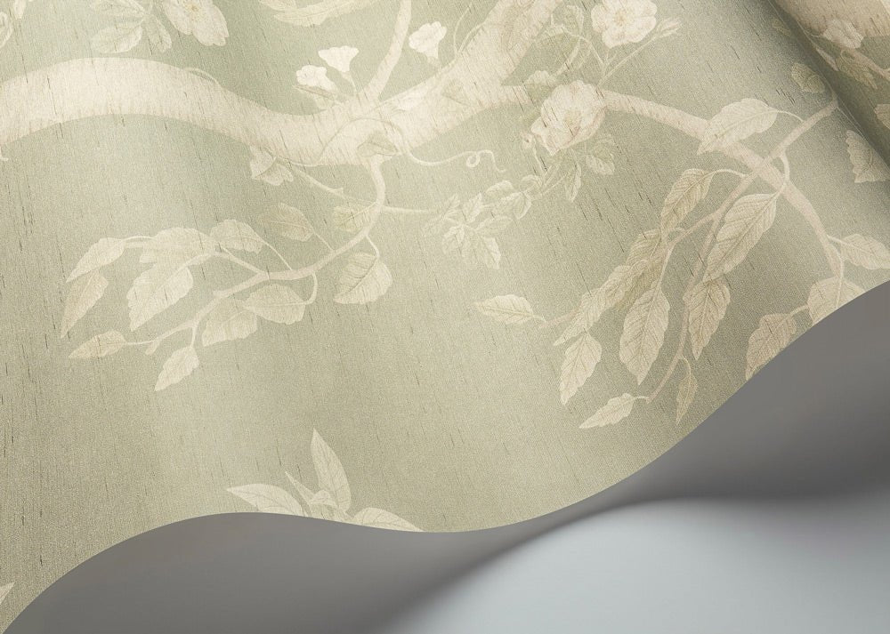 Seasonal Woods Silk Wallpaper - Sage Silk - 120/6020S - Cole & Son - Premier Wallcovering