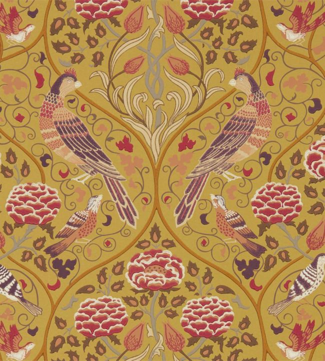 Seasons By May Wallpaper - Saffron - 216685 - Morris & Co - Premier Wallcovering