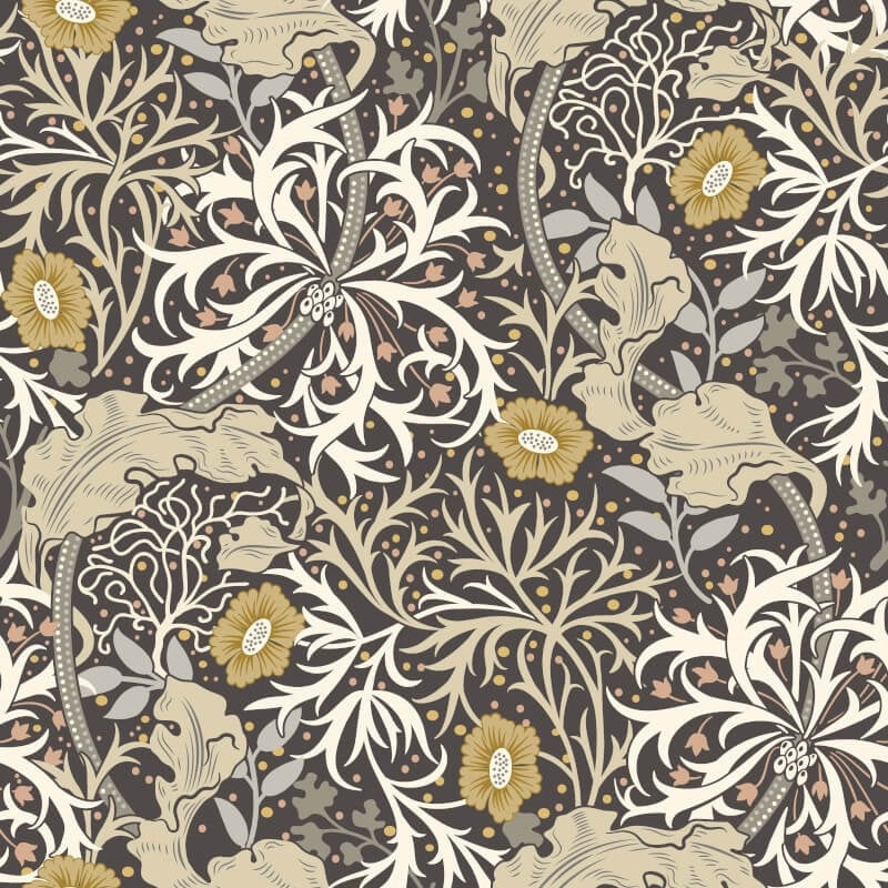Seaweed Garden Wallpaper - Slate - Hoopla Walls - HWA1106W - Premier Wallcovering