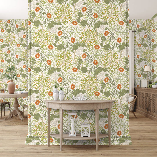 Morris Collections - 1034 - Seaweed Wallpaper - Ecru - Cream - Premier Wallcovering