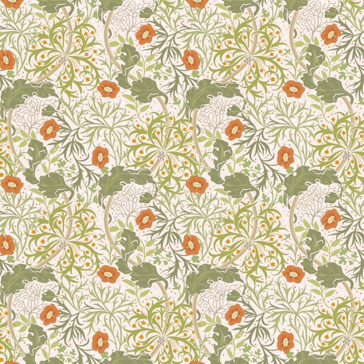 Morris Collections - 1034 - Seaweed Wallpaper - Ecru - Cream - Premier Wallcovering