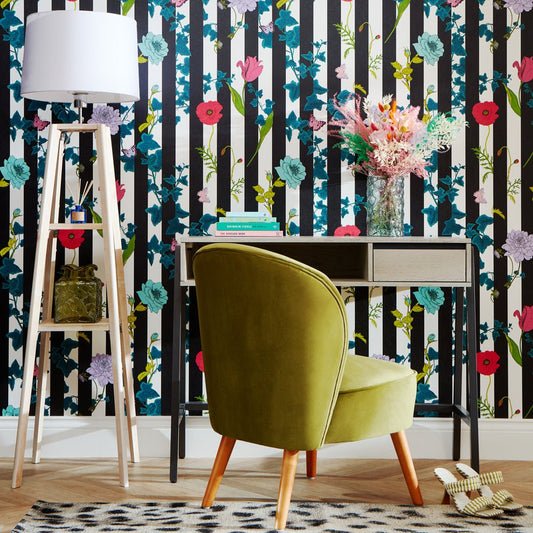 Secret Garden Wallpaper - Liquorish with Brights - Lust Home - LH900400 - Premier Wallcovering