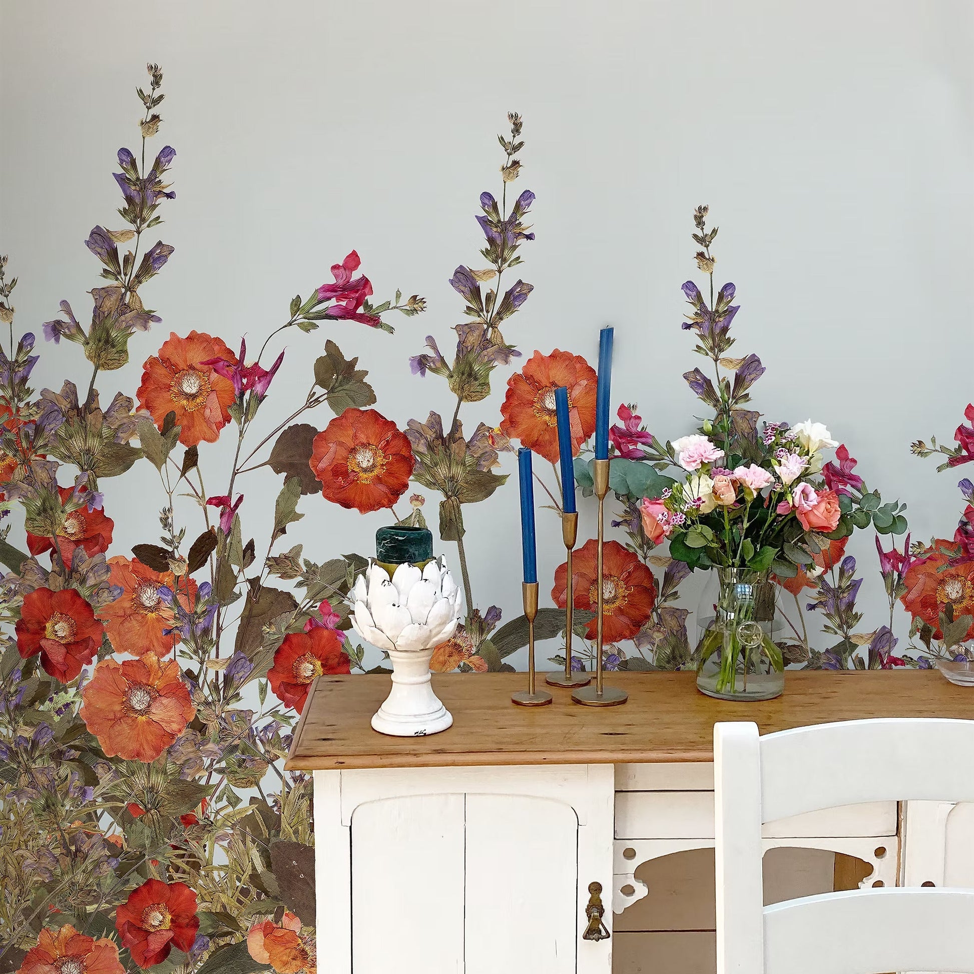 Secret Garden Wallpaper Mural - Mizzle - Fraiche - WP12000 - Premier Wallcovering